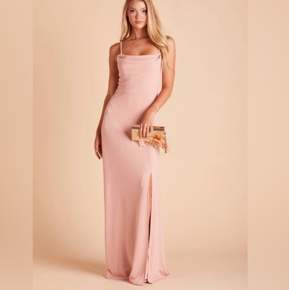 NWT BIRDY GREY Dress ASH DRESS CREPE Color DUSTY ROSE Formal Best Seller - Picture 5 of 12